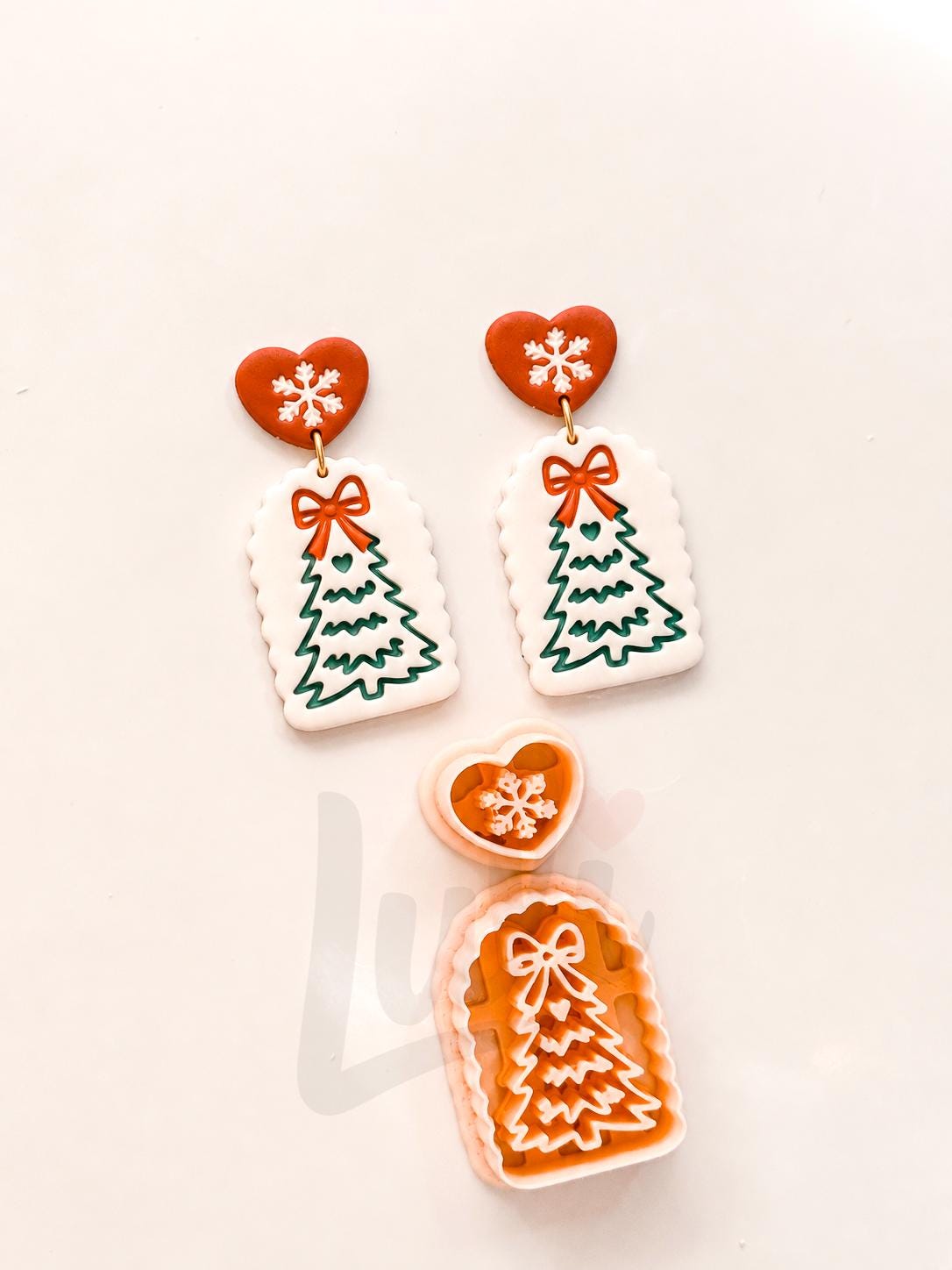 Scalloped Christmas Tree Cutter: Layered Holiday Shape for Polymer Clay| Preppy Christmas