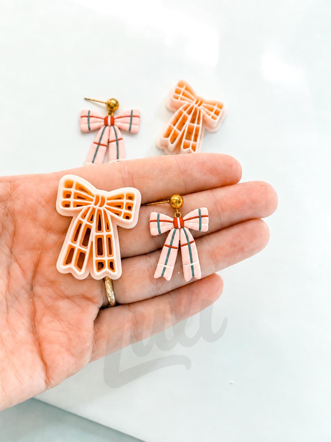 Christmas Plaid Bow Cutter: Festive Ribbon Shape for Polymer Clay| Preppy Christmas