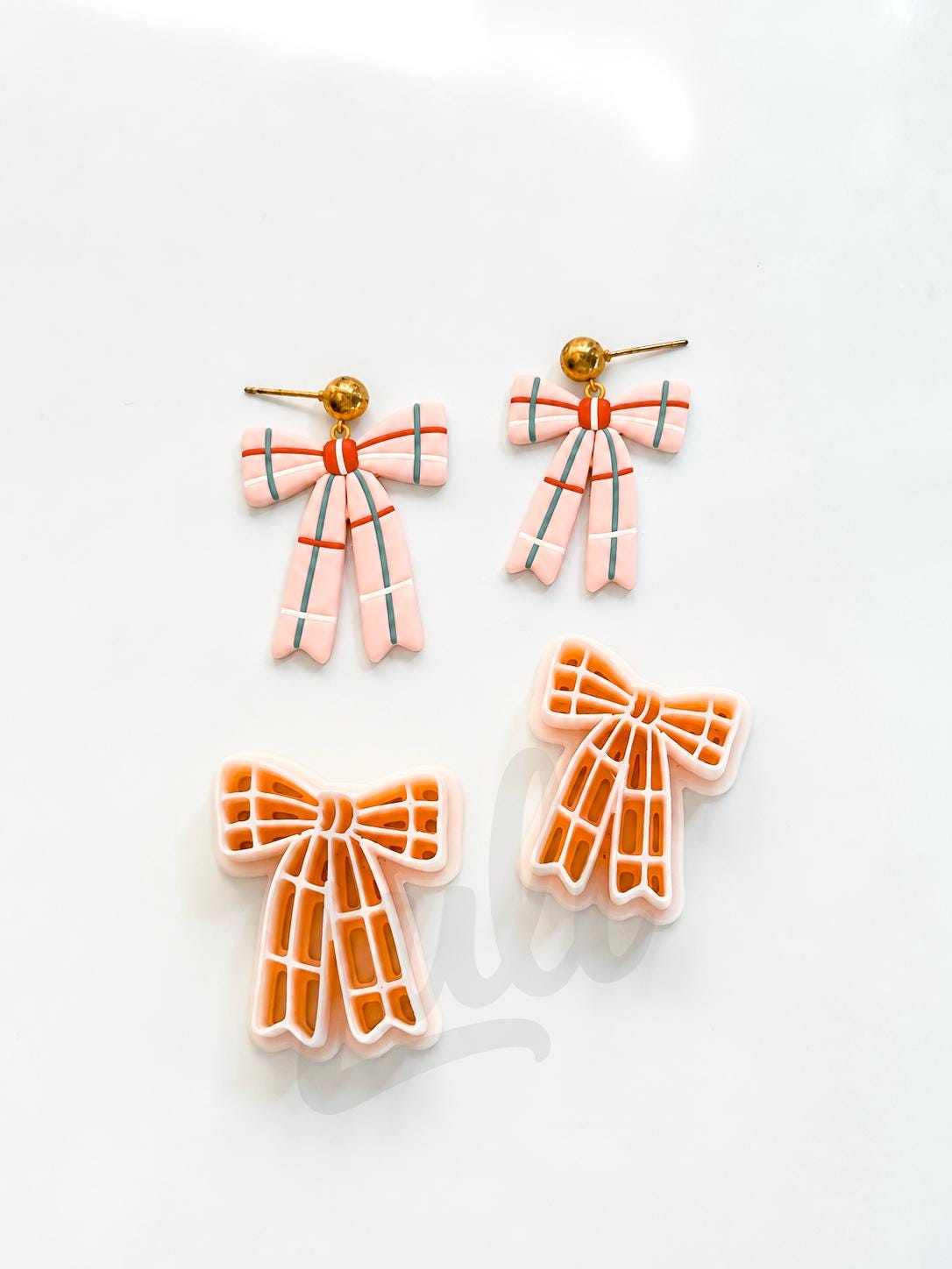 Christmas Plaid Bow Cutter: Festive Ribbon Shape for Polymer Clay| Preppy Christmas
