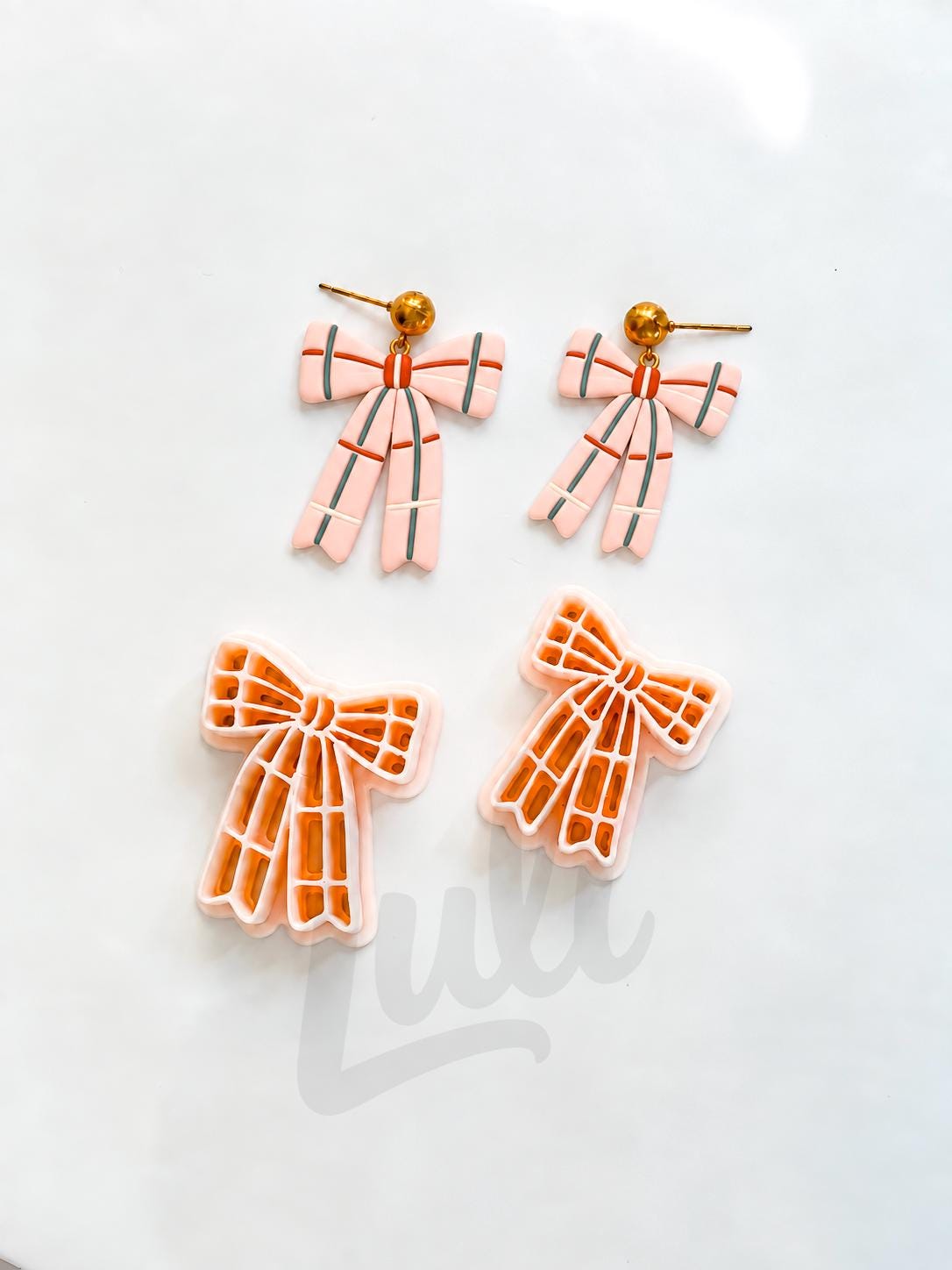 Christmas Plaid Bow Cutter: Festive Ribbon Shape for Polymer Clay| Preppy Christmas
