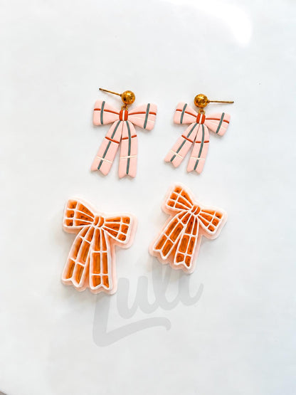 Christmas Plaid Bow Cutter: Festive Ribbon Shape for Polymer Clay| Preppy Christmas