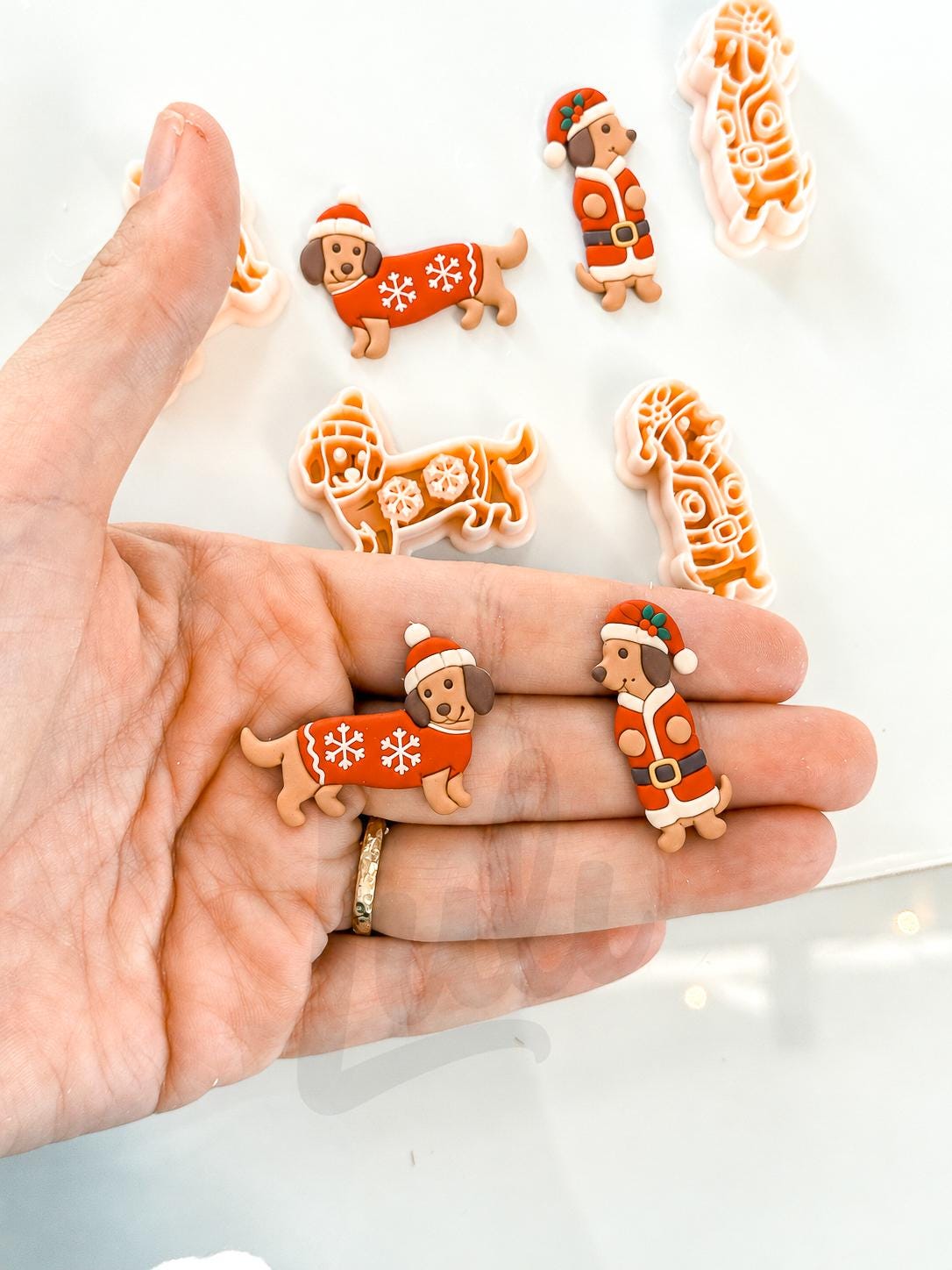 Winter Pups Cutter: Festive Dog Shapes for Polymer Clay| Preppy Christmas