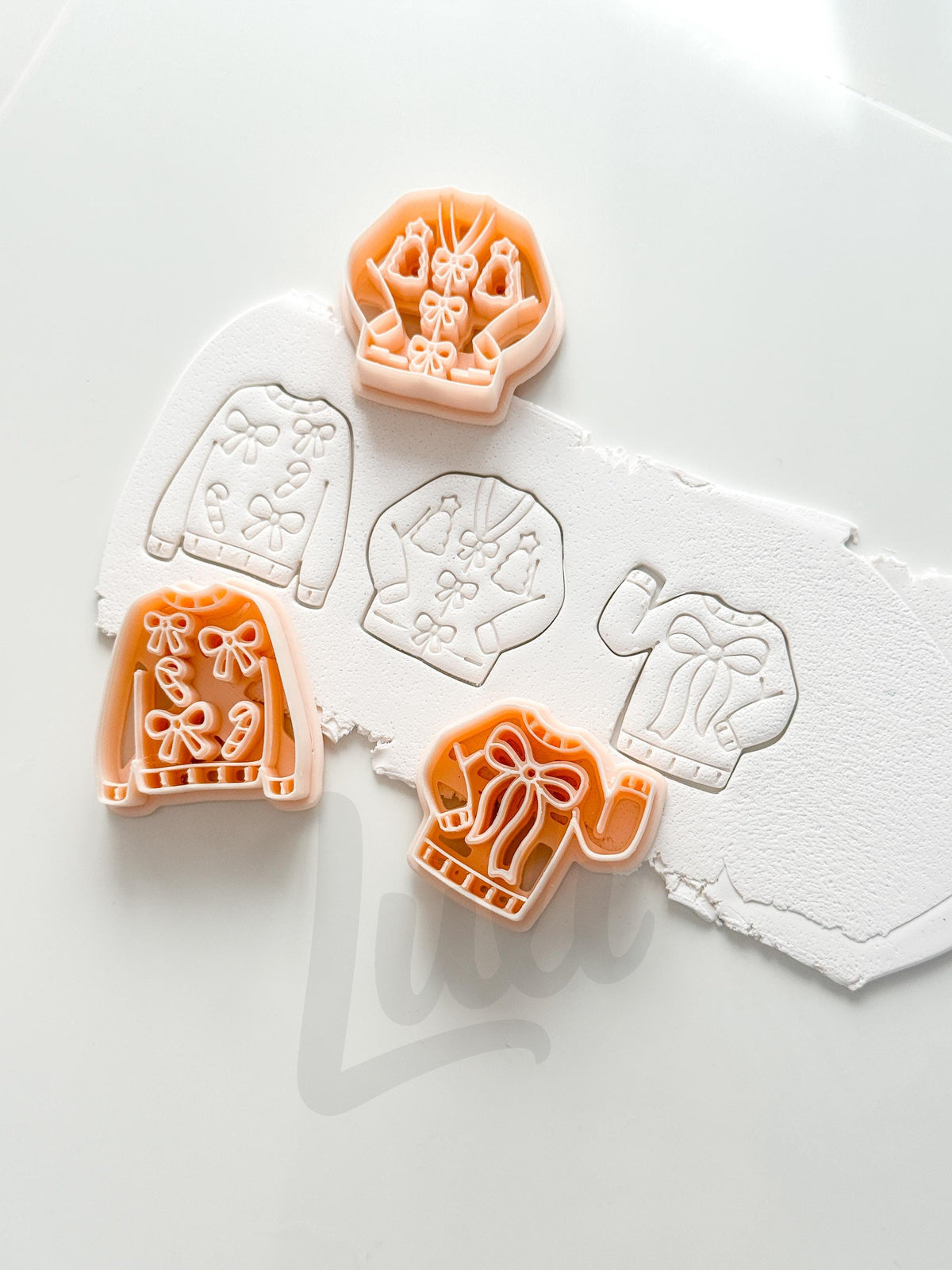 Christmas Sweaters Cutter: Festive Knitwear Motifs for Polymer Clay| Preppy Christmas