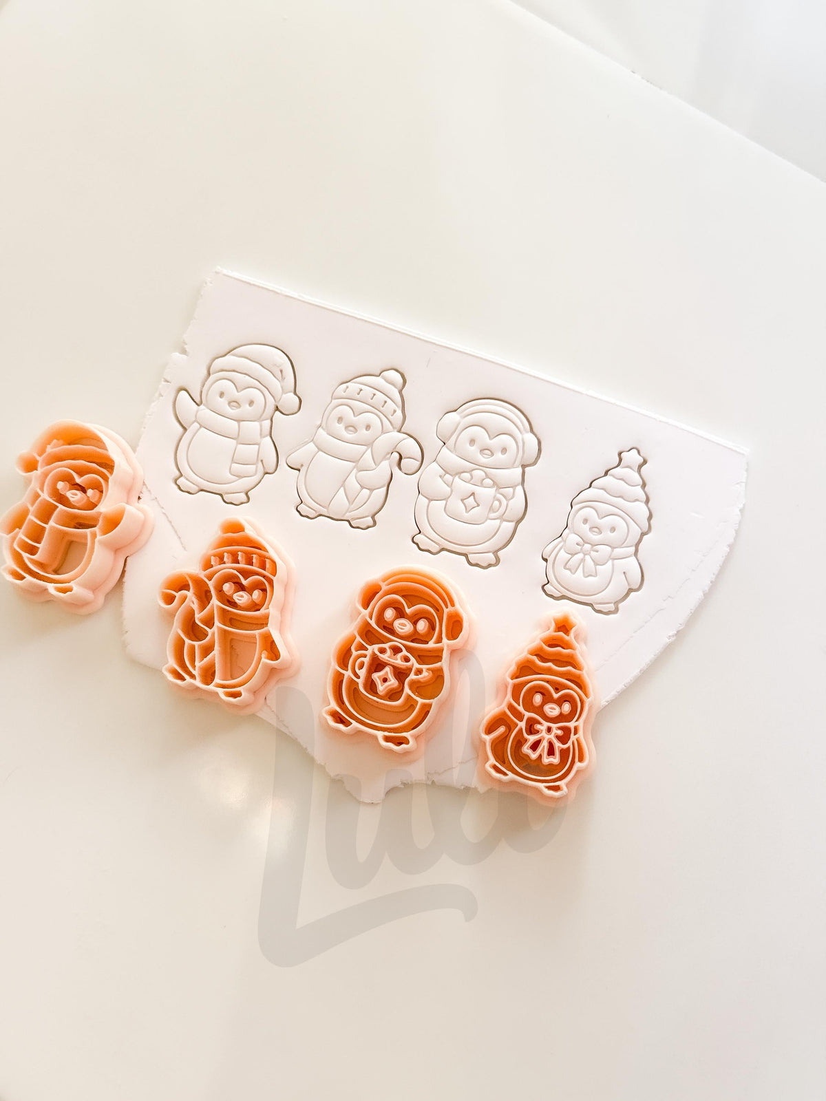 Winter Penguins Cutter: Festive Penguin Character Shapes for Polymer Clay| Preppy Christmas