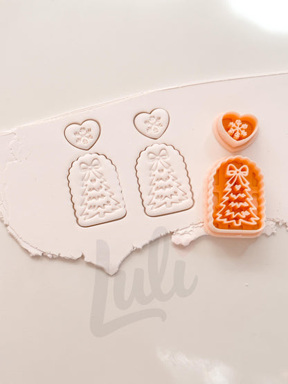 Scalloped Christmas Tree Cutter: Layered Holiday Shape for Polymer Clay| Preppy Christmas