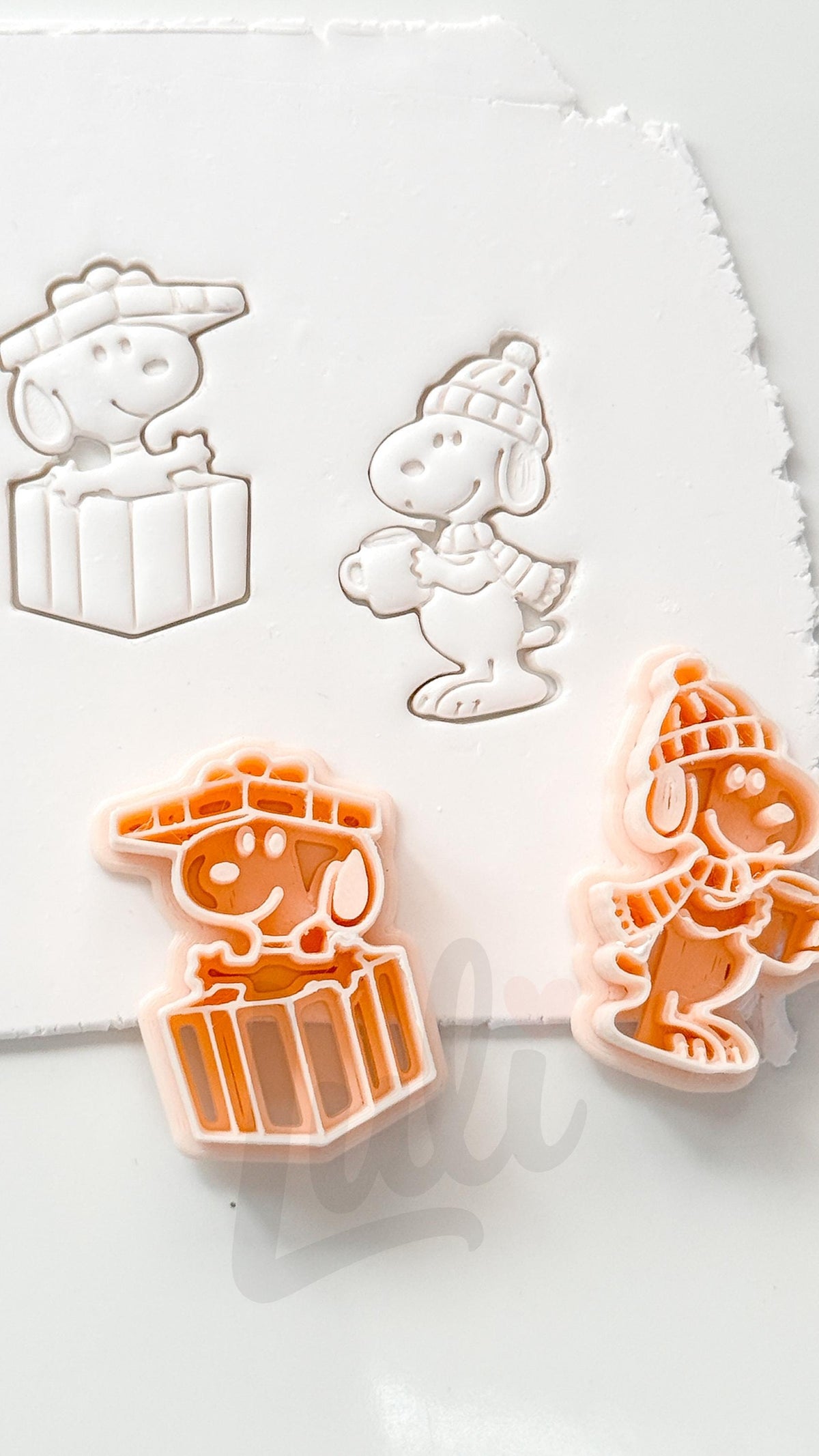 Charlie's Dog in Winter Cutter: Seasonal Puppy Shape for Polymer Clay| Preppy Christmas