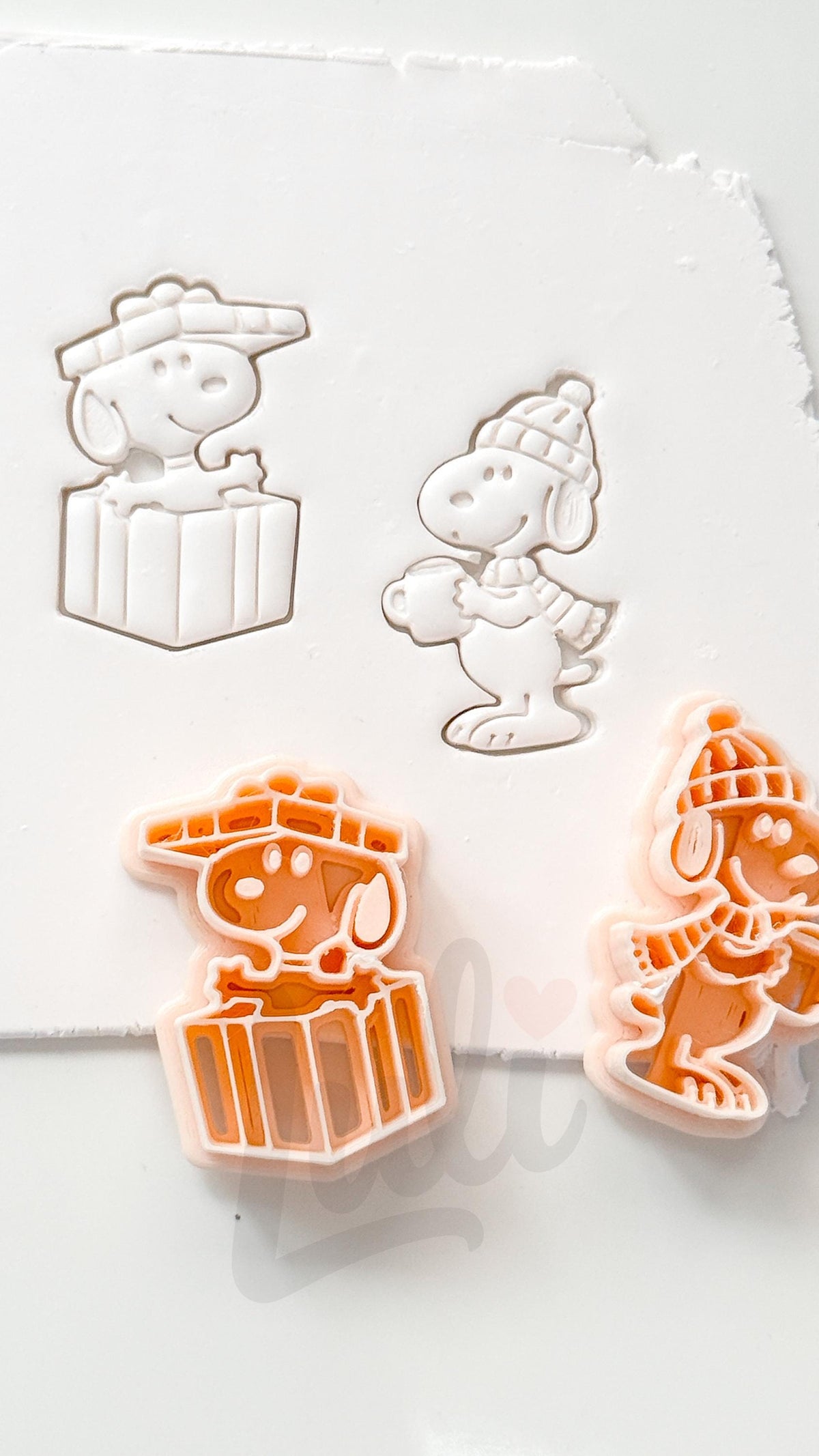 Charlie's Dog in Winter Cutter: Seasonal Puppy Shape for Polymer Clay| Preppy Christmas