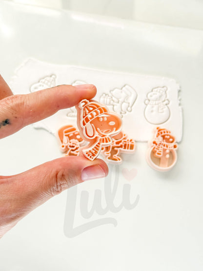 Christmas Charlie's Dog Cutter: Festive Canine Designs for Polymer Clay| Preppy Christmas