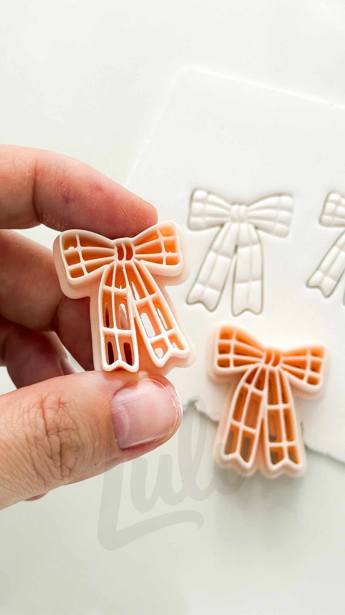Christmas Plaid Bow Cutter: Festive Ribbon Shape for Polymer Clay| Preppy Christmas