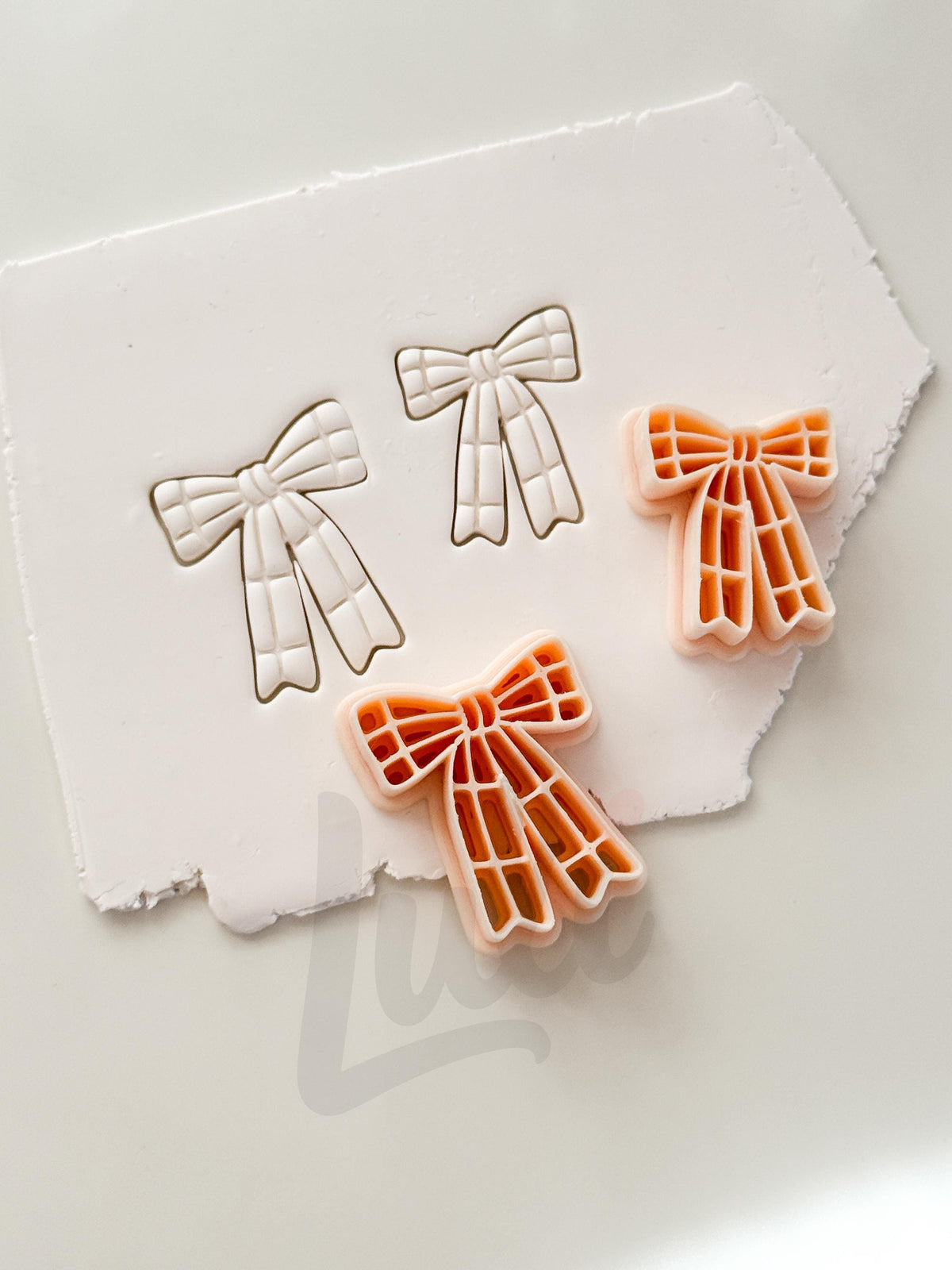 Christmas Plaid Bow Cutter: Festive Ribbon Shape for Polymer Clay| Preppy Christmas