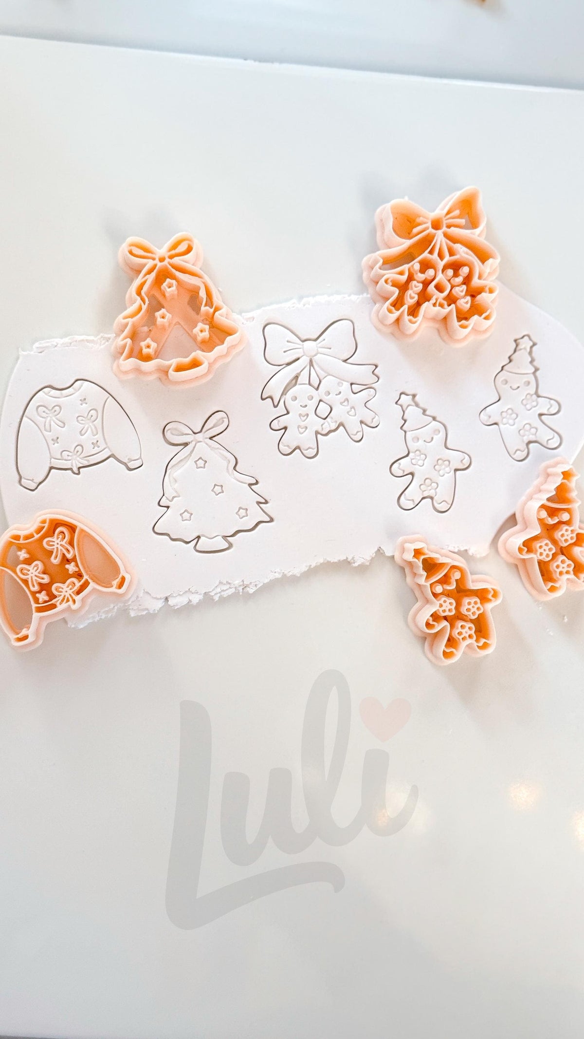 Preppy Christmas Cutter: Gingerbread Sweater Tree Set for Polymer Clay| Preppy Christmas