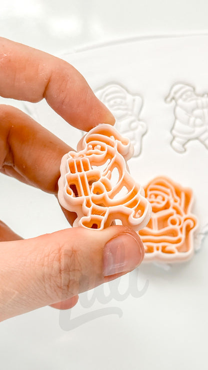 Santa Set Cutter: Gift Bearing Characters for Polymer Clay| Preppy Christmas