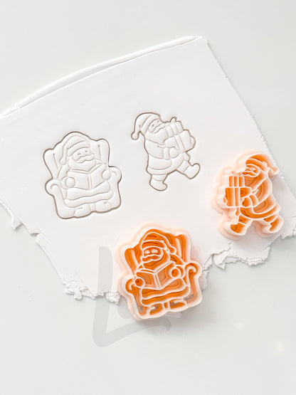 Santa Set Cutter: Gift Bearing Characters for Polymer Clay| Preppy Christmas