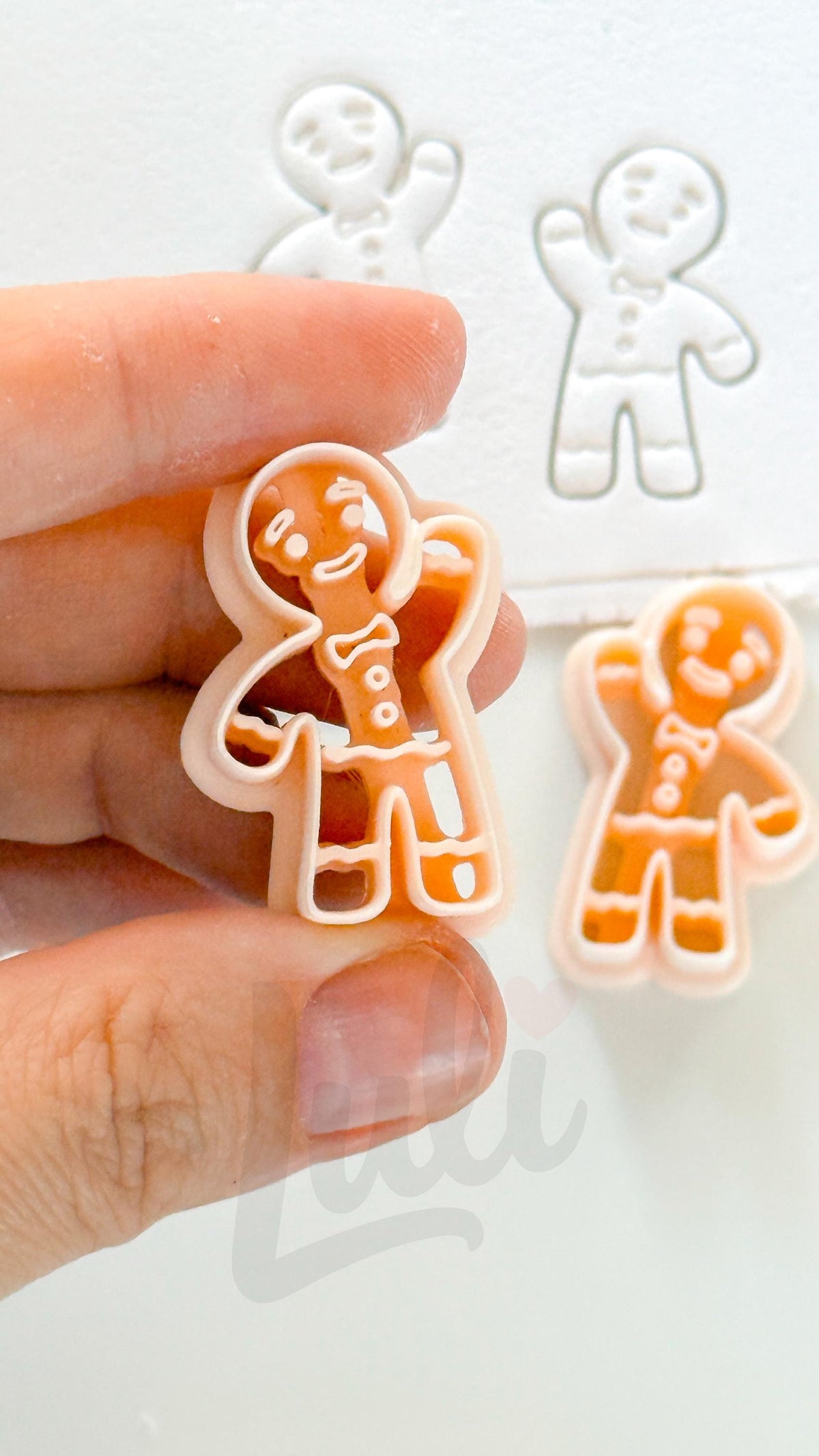 Gingerbread Boy Cutter: Holiday Cookie Character Shape for Polymer Clay| Preppy Christmas