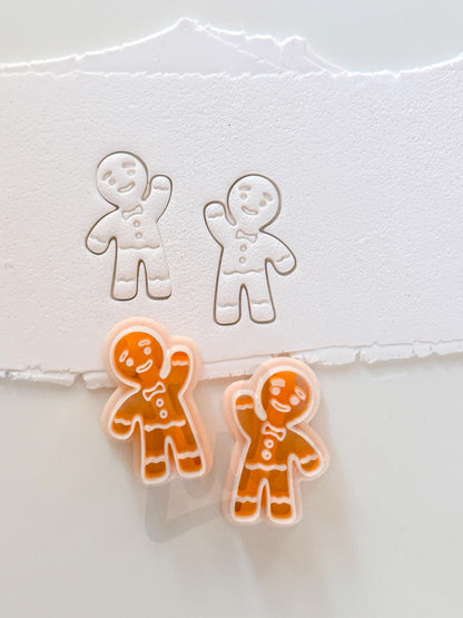 Gingerbread Boy Cutter: Holiday Cookie Character Shape for Polymer Clay| Preppy Christmas