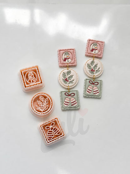 Winter Dangle Cutter: Seasonal Ornament Shapes for Polymer Clay| Preppy Christmas