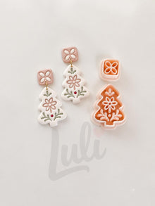 Folk Christmas Tree Cutter: Floral Holiday Shape for Polymer Clay| Preppy Christmas