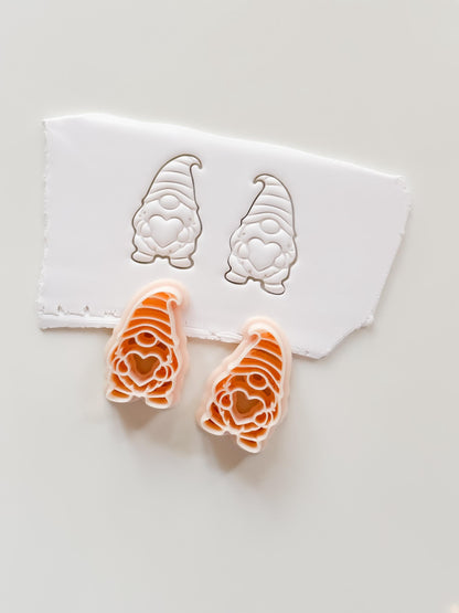 Gnome Heart Charm Cutter: Winter Figure Shape for Polymer Clay| Preppy Christmas