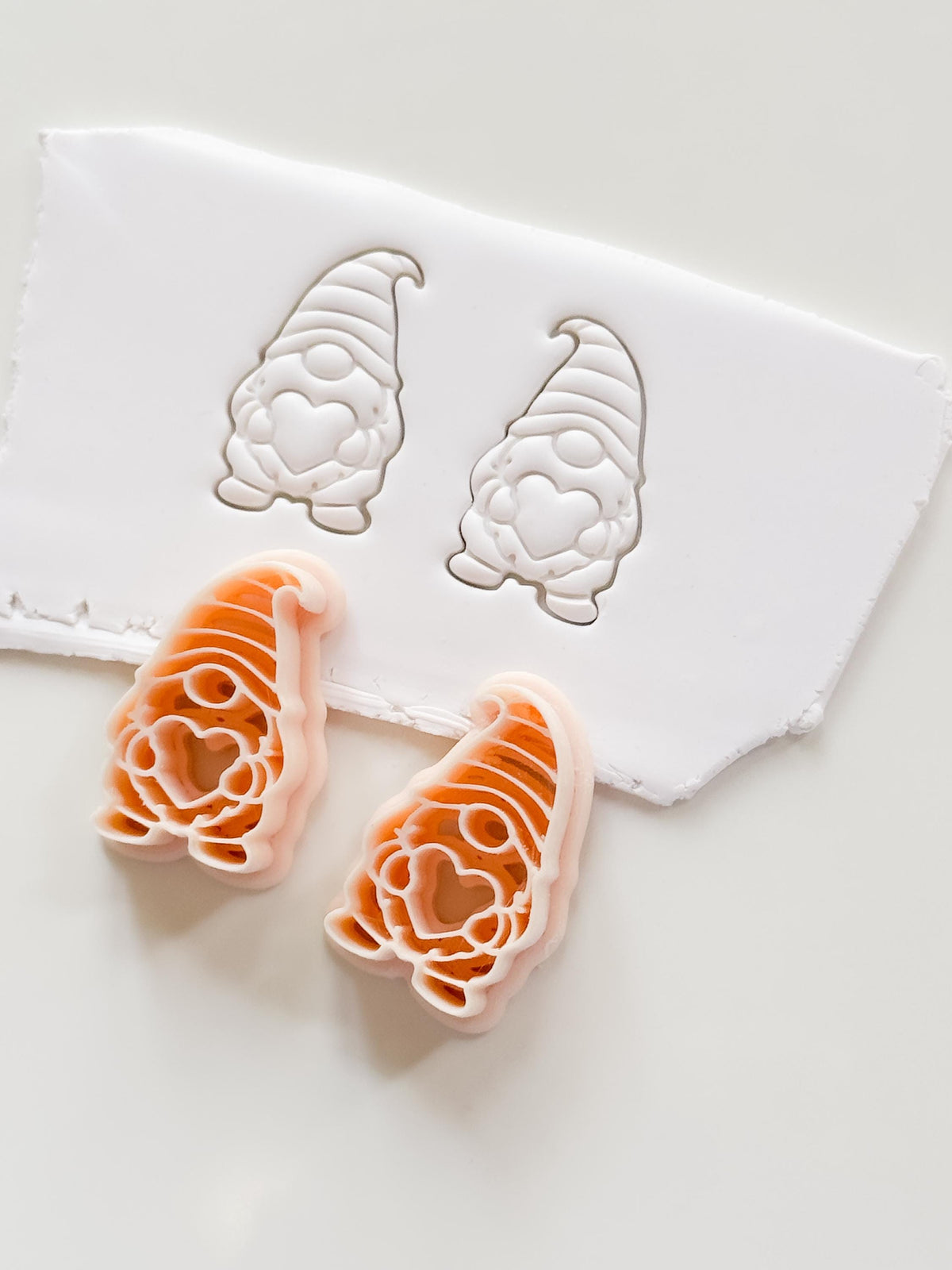 Gnome Heart Charm Cutter: Winter Figure Shape for Polymer Clay| Preppy Christmas