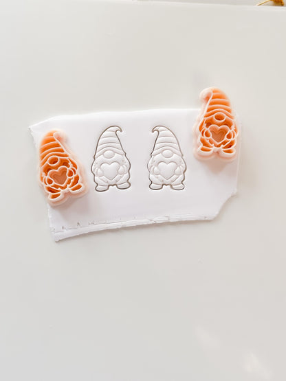 Gnome Heart Charm Cutter: Winter Figure Shape for Polymer Clay| Preppy Christmas