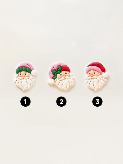 Preppy Santa Set Cutter: Festive Santa Portrait Shapes for Polymer Clay| Preppy Christmas