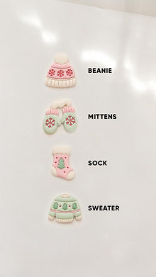 Cozy Winter Cloth Cutters: Beanie Mitten Sock Sweater Shapes for Polymer Clay| Preppy Christmas