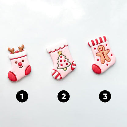 Winter Stocking Set Cutter: Festive Holiday Shapes for Polymer Clay| Preppy Christmas