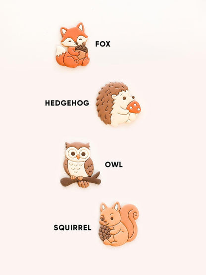 Fall Animals Cutter: Woodland Fox Hedgehog Owl Squirrel for Polymer Clay| Preppy Christmas