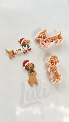 Christmas Pups Cutter: Festive Dog Shapes for Polymer Clay| Preppy Christmas