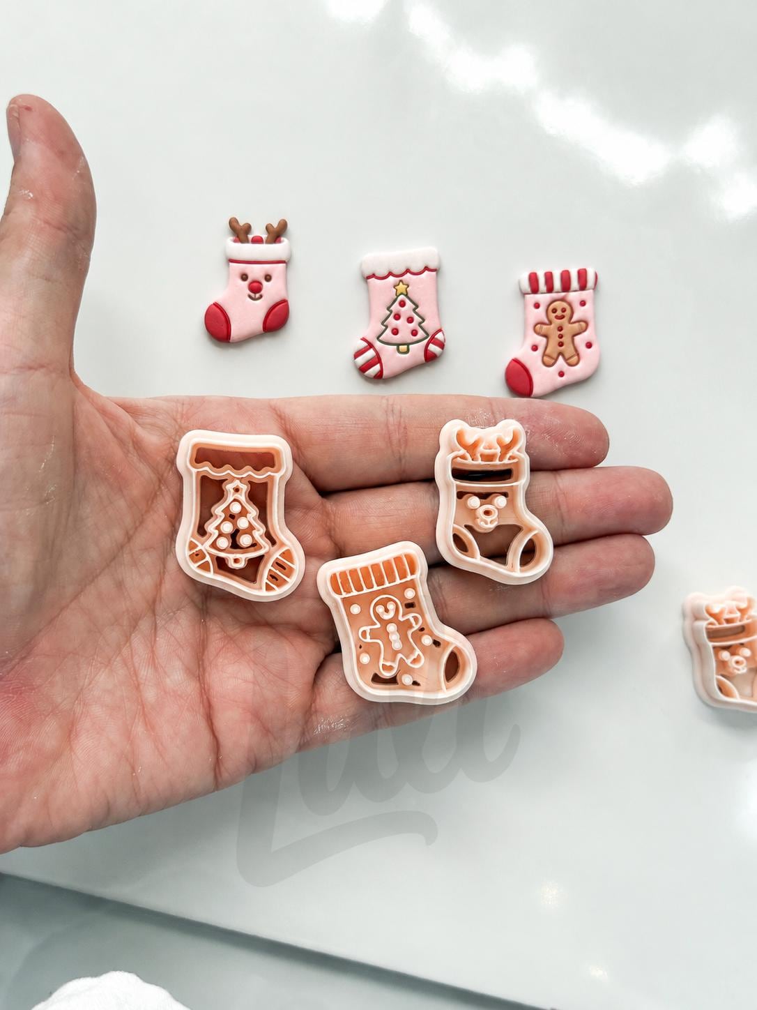 Winter Stocking Set Cutter: Festive Holiday Shapes for Polymer Clay| Preppy Christmas