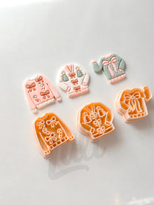 Christmas Sweaters Cutter: Festive Knitwear Motifs for Polymer Clay| Preppy Christmas