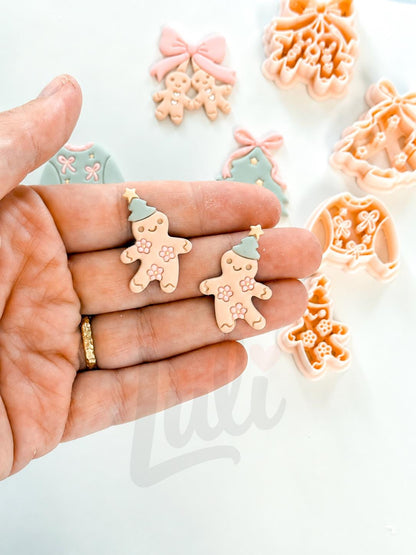 Preppy Christmas Cutter: Gingerbread Sweater Tree Set for Polymer Clay| Preppy Christmas