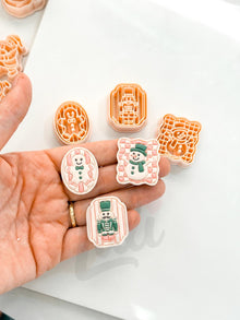 Framed Festive Set Cutters: Gingerbread Snowman Nutcracker Shapes for Polymer Clay| Preppy Christmas