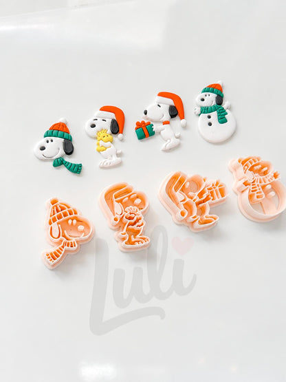 Christmas Charlie's Dog Cutter: Festive Canine Designs for Polymer Clay| Preppy Christmas