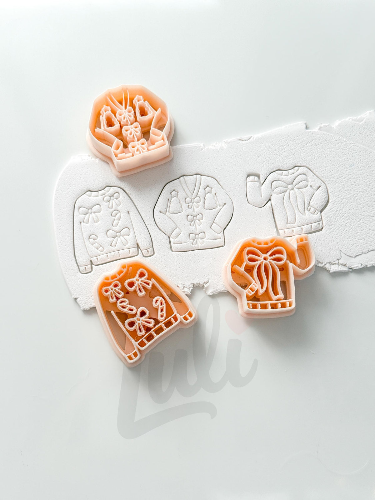 Christmas Sweaters Cutter: Festive Knitwear Motifs for Polymer Clay| Preppy Christmas