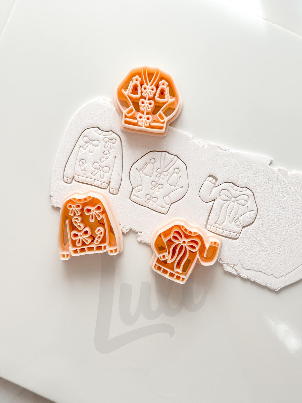 Christmas Sweaters Cutter: Festive Knitwear Motifs for Polymer Clay| Preppy Christmas