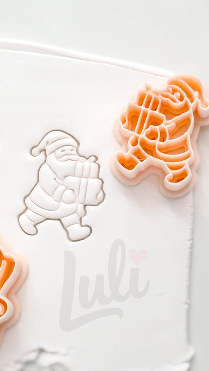 Santa Set Cutter: Gift Bearing Characters for Polymer Clay| Preppy Christmas