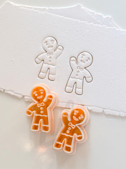 Gingerbread Boy Cutter: Holiday Cookie Character Shape for Polymer Clay| Preppy Christmas