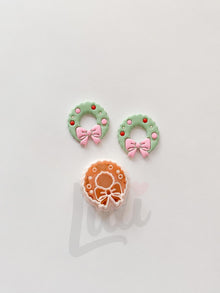 Merry Bow Wreath Cutter: Christmas Ornament Shape for Polymer Clay| Preppy Christmas