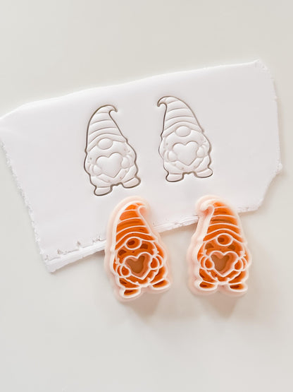 Gnome Heart Charm Cutter: Winter Figure Shape for Polymer Clay| Preppy Christmas