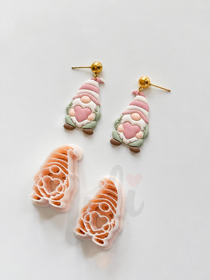 Gnome Heart Charm Cutter: Winter Figure Shape for Polymer Clay| Preppy Christmas