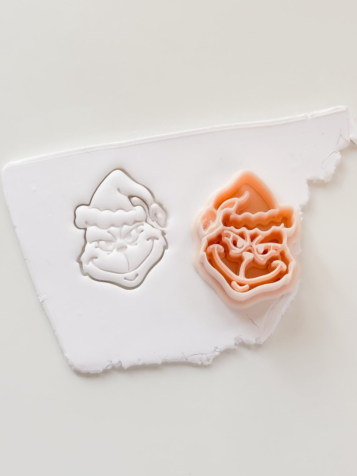 Grinch Cutter: Christmas Character Face for Polymer Clay| Preppy Christmas