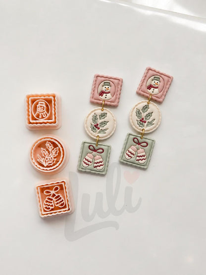 Winter Dangle Cutter: Seasonal Ornament Shapes for Polymer Clay| Preppy Christmas