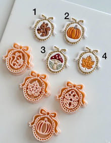 Autumn Bow Charms Cutter: Fall Cameo Earring Shapes for Polymer Clay