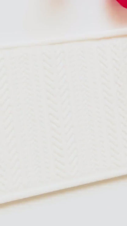 Braided Knit Embossing Roller – Herringbone Texture Roller for Polymer Clay