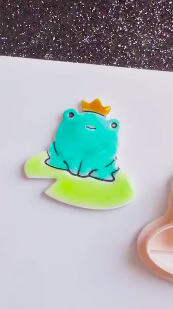 Frog Prince Polymer Clay Cutter: Fairy Tale Earrings, 5 Sizes